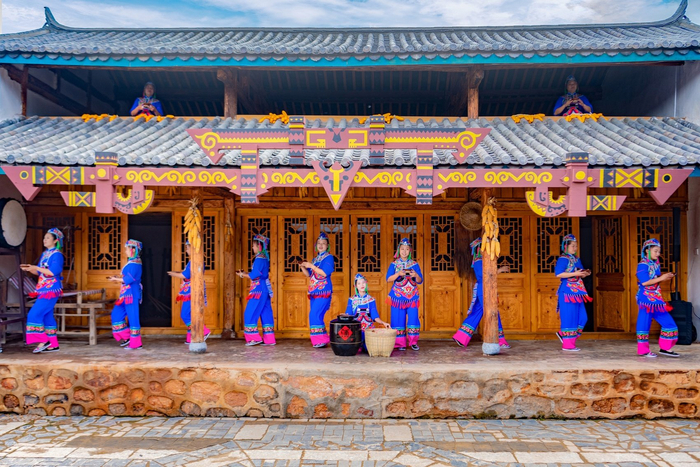 《迤啊·迤沙拉》情景演出。王东 摄