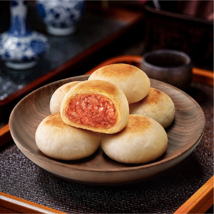 新口味的南乳鲜肉月饼。豫园文化饮食集团供图