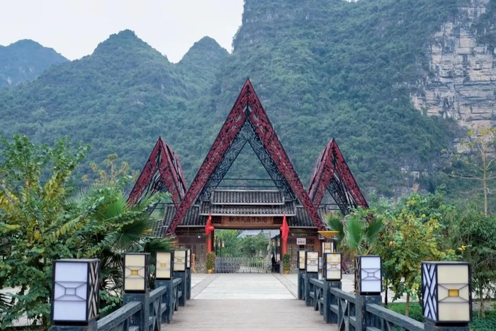 明仕田园壮族民居博物园。图源大新明仕旅游度假区