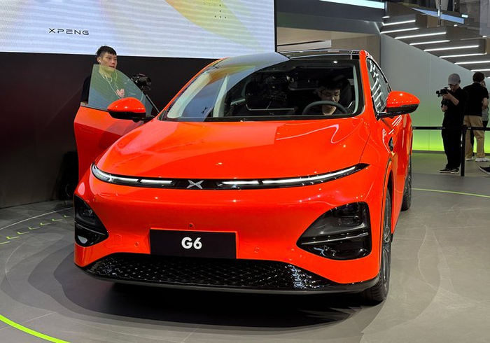 小鹏G6在2023年上海车展上&nbsp;每经记者 孙磊 摄