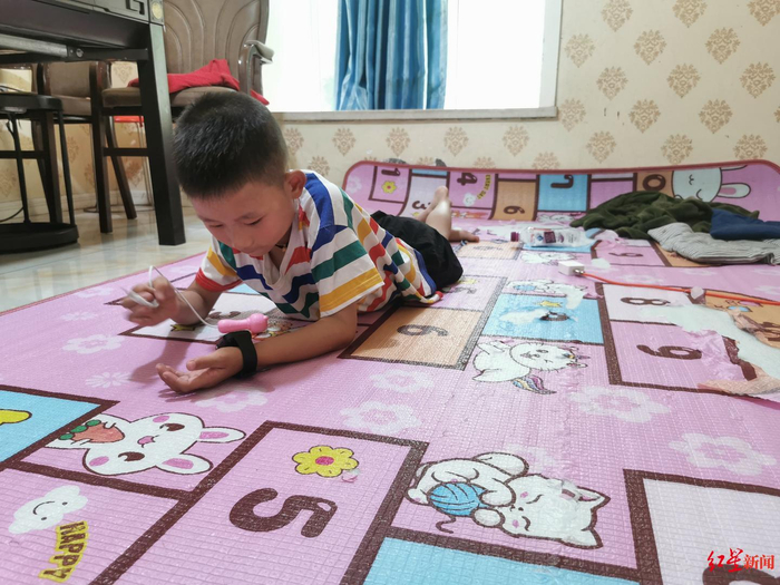 ▲小正在家中玩耍