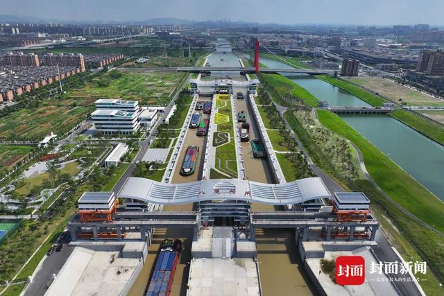 八堡船闸航拍图（杭州交投供图）