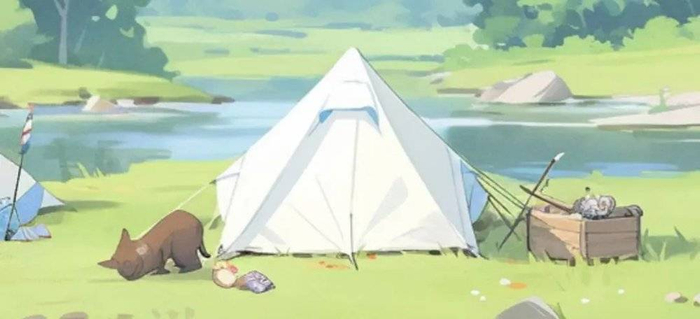 小徐让 AI 画露营，不知道哪来的猪.