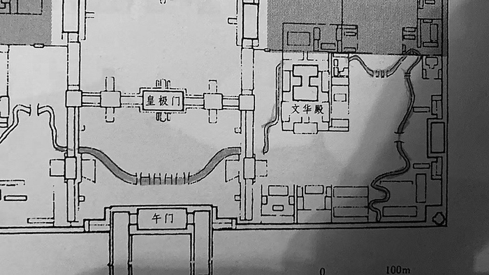 金水河东南部走向示意图