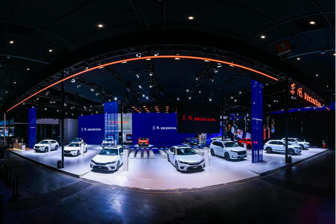 东风本田展台。 东风本田供图 华龙网发