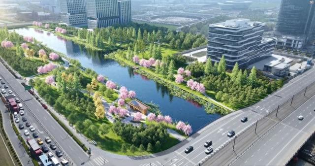 松江新城绿环松城水岸节点效果图