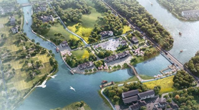 青浦新城绿环水村原乡节点效果图