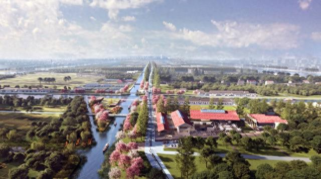 奉贤新城绿环花米港湾节点效果图