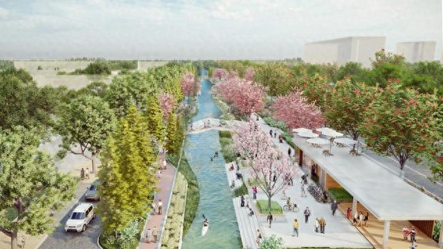 奉贤新城绿环大地美仓节点效果图