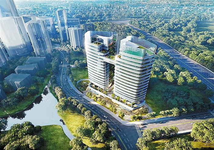 建设中的豪鹏科技总部大楼中鹏大厦（效果图）（受访方供图）