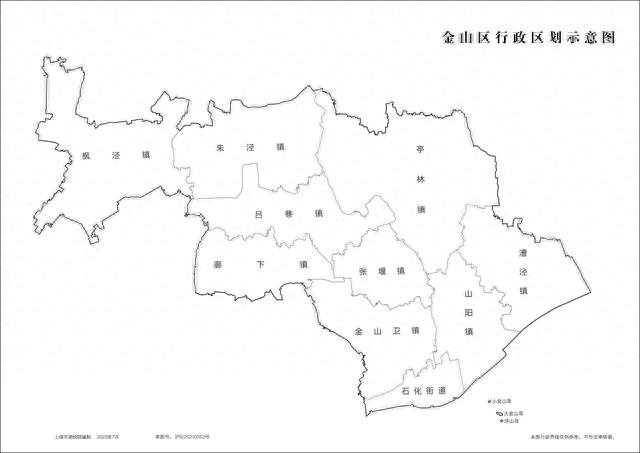 金山区行政区划示意图