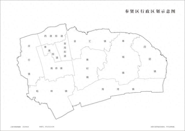 奉贤区行政区划示意图