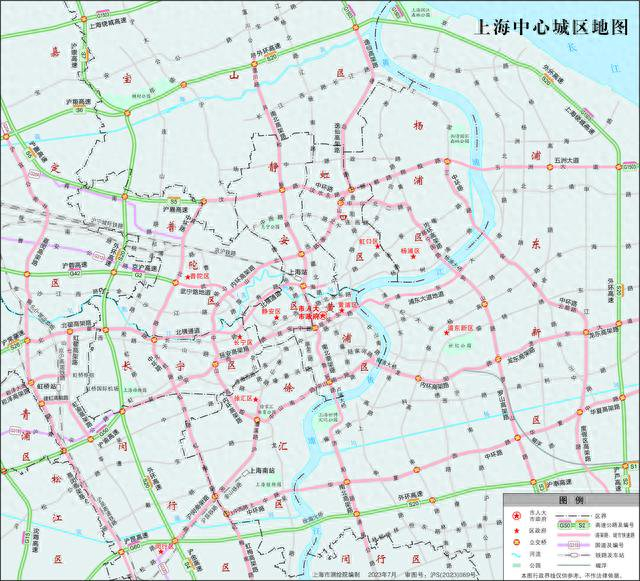 上海中心城区地图