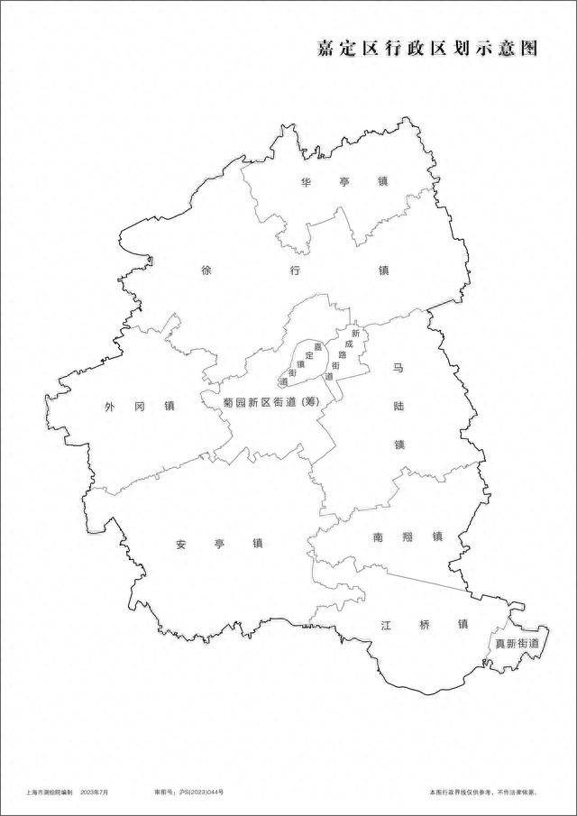 嘉定区行政区划示意图