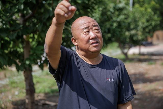 桃园村村支书曹振刚。新京报记者 王子诚 摄