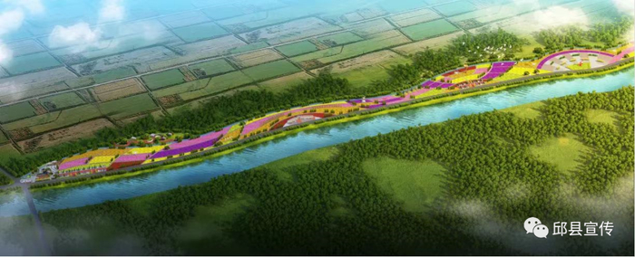 老沙河花海鸟瞰效果图