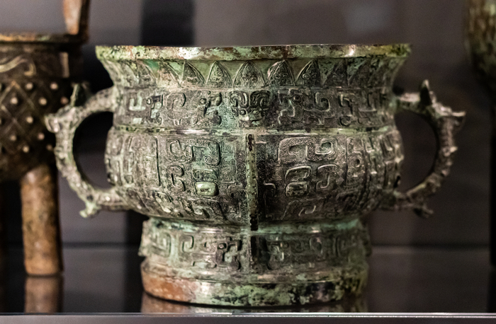 △大英博物馆，西周兽面纹簋。