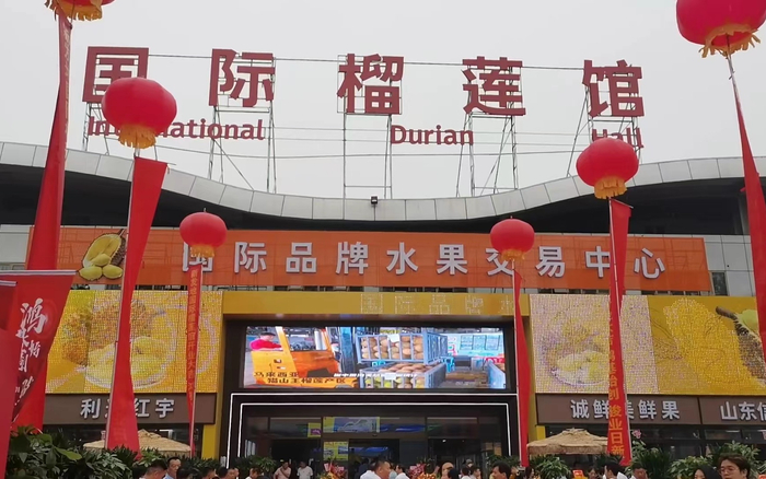 新发地国际榴莲馆。 新京报记者 张明璇 摄