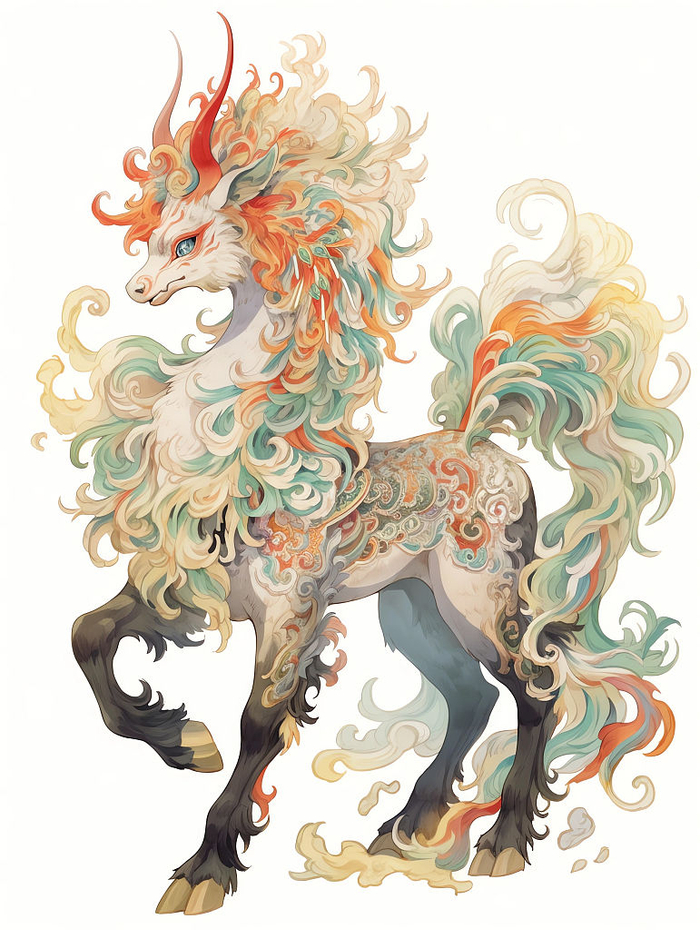 ▲麒麟插画。（图片来源：视觉中国）