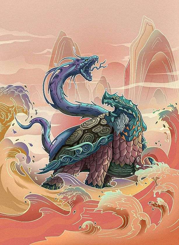 ▲玄武插画。（图片来源：视觉中国）