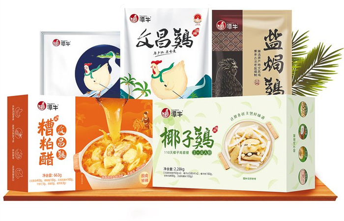潭牛文昌鸡产品图。潭牛文昌鸡公司供图