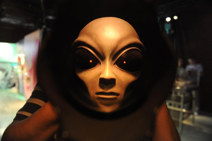 上海举办的外星生命探索展。张驰/摄