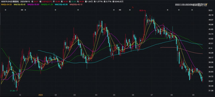 图：乐惠国际股价走势图