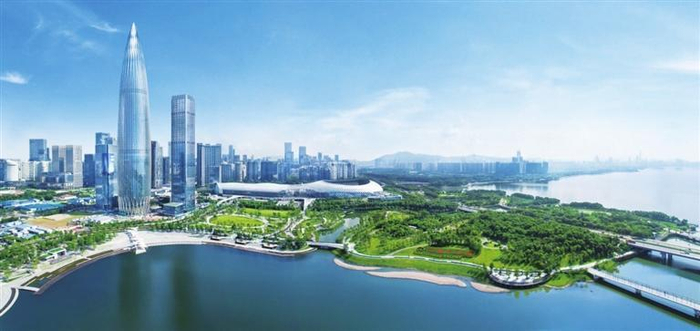     深圳湾人才公园实景图。
