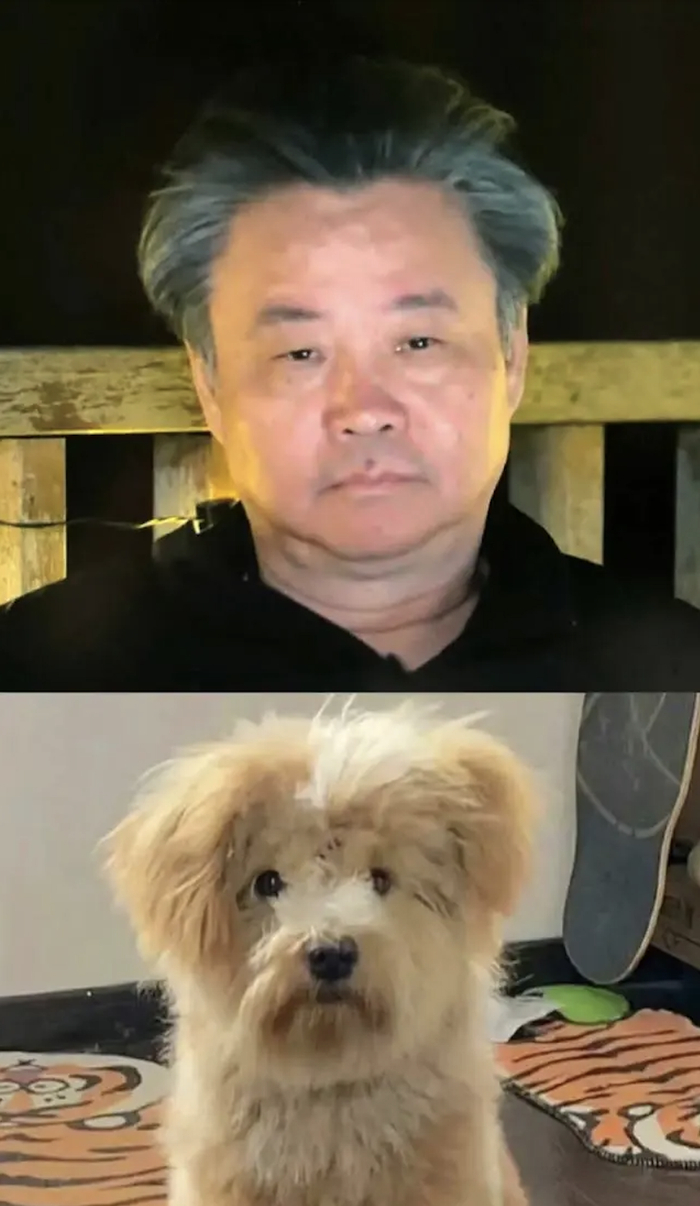 网传余华与“潦草小狗”对照图