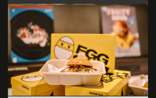 ▲蛋魂Eggsoul鞋盒外卖汉堡