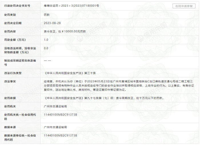 （图片来源：信用中国网站）