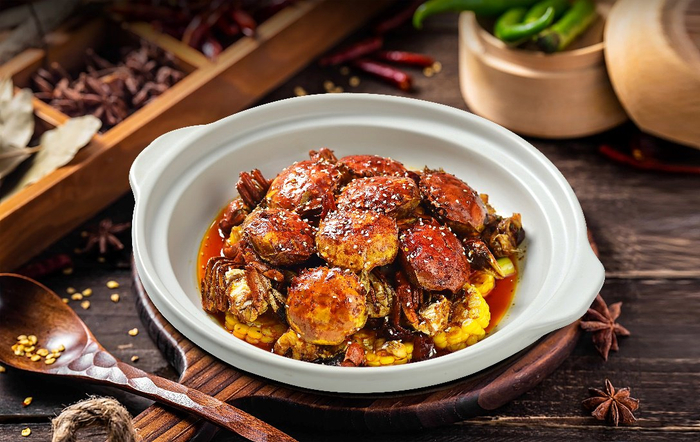 ▲武汉肥肥虾庄推出“苏州香辣蟹”新品，受访人供图