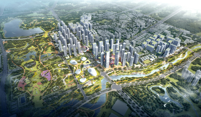 光明区凤凰街道轨道13号线车辆段片区重点城市更新单元效果图