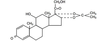 图3 地奈德结构式