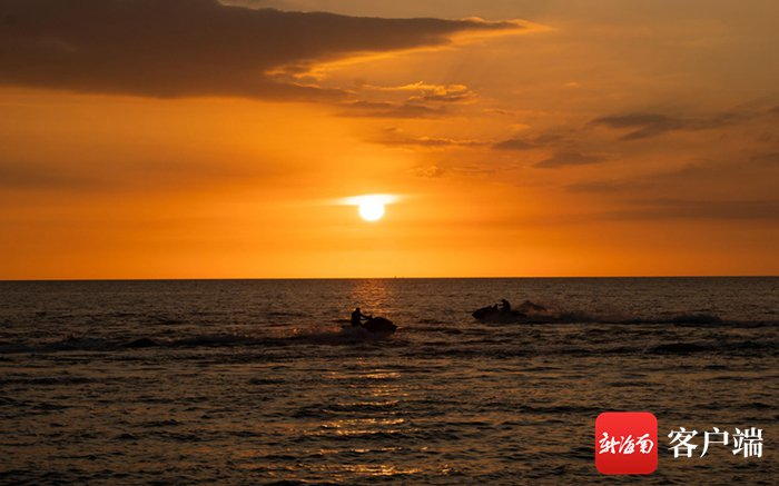 资料图：乐东龙沐湾“最美落日海滩”。记者 李昊 摄
