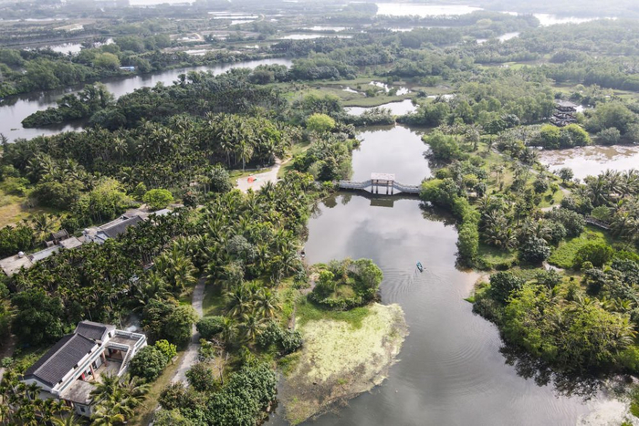 海南省琼海市博鳌镇沙美村（无人机照片）。新华社记者 张丽芸 摄
