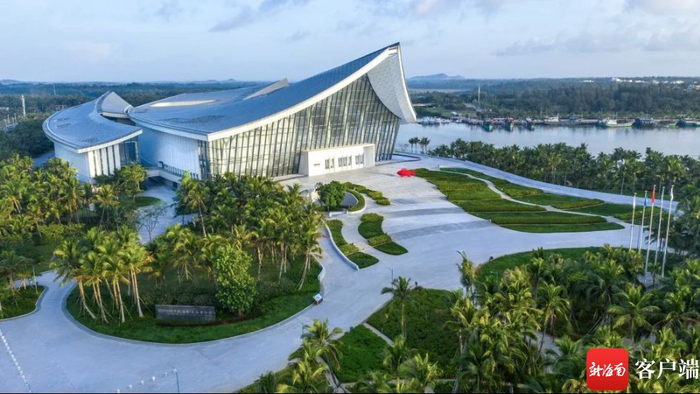 高空航拍中国（海南）南海博物馆。