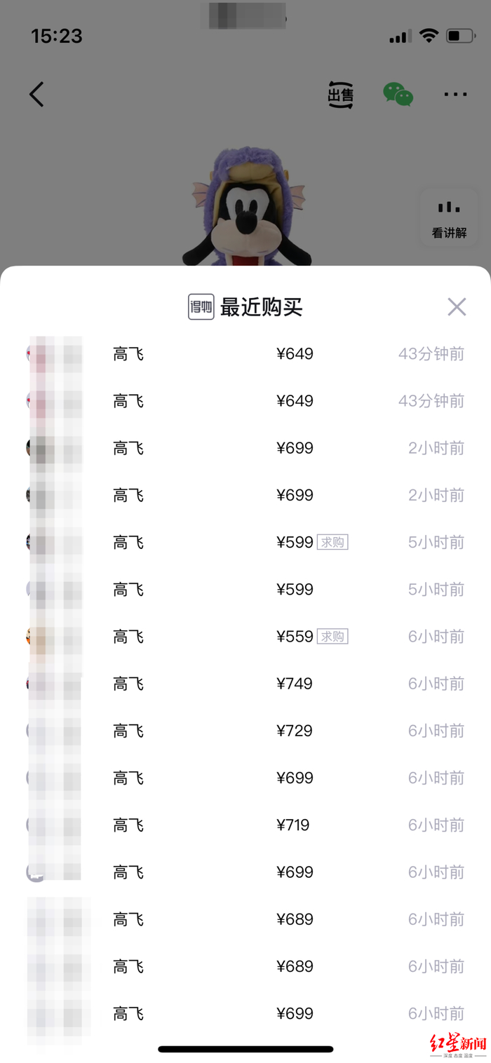 ▲二手平台交易截图