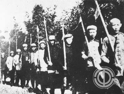江西革命根据地的工人赤卫队。