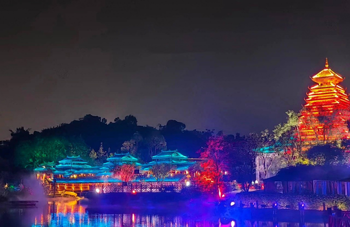 夜色下的广西民族博物馆。广西民族博物馆供图