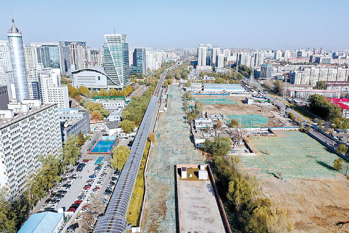 京张铁路沿线旧貌。 市规自委海淀分局供图