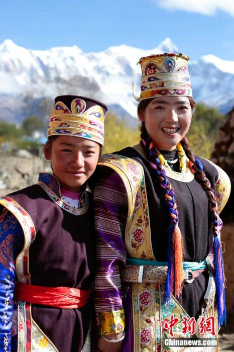工布新年，身着工布服饰的藏族姑娘。西藏自治区旅发厅供图
