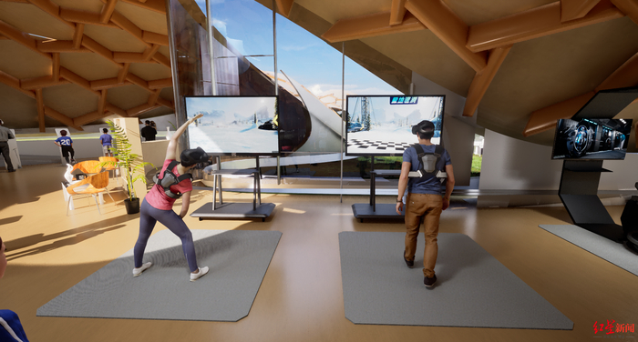 ▲运动类VR体验区示意图