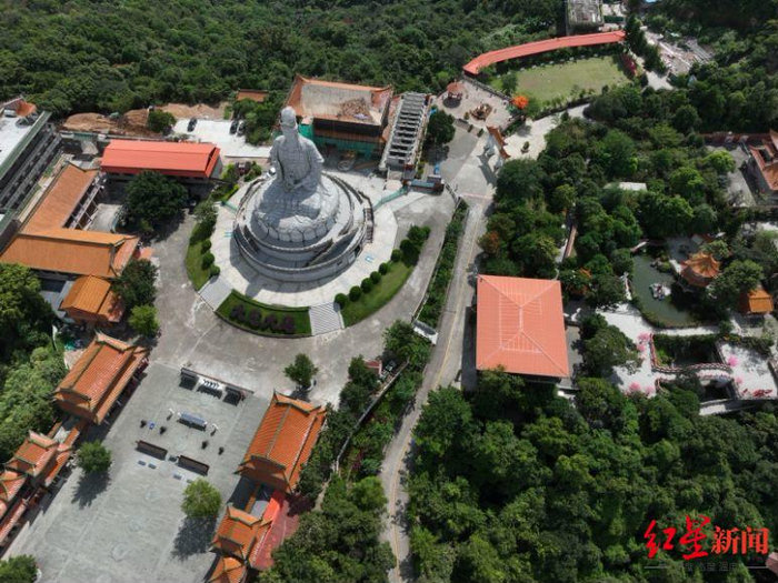 ▲广东观音山国家森林公园内的观音大佛像。 红星新闻记者 刘木木 摄