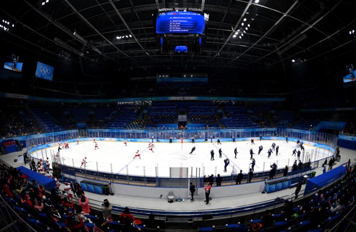 五棵松体育中心　新华社　摄