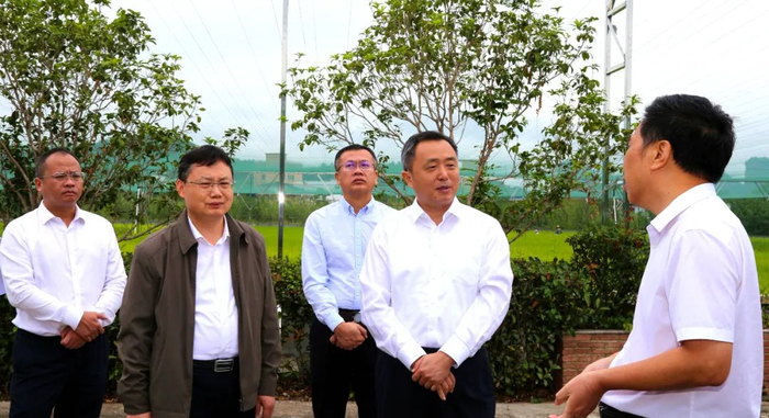 陈志清在韶关市农业科技推广中心、广东韶关国家农业科技园了解农业种植技术情况。张伟杰 摄
