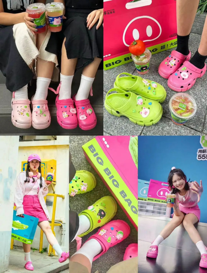 茶酒星球的洞洞鞋，图源小红书@茶救星球