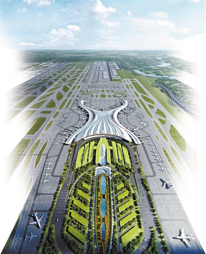 白云机场三期扩建工程整体效果图