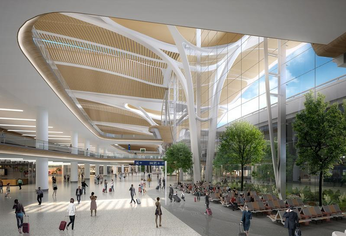 白云机场T3航站楼室内效果图
