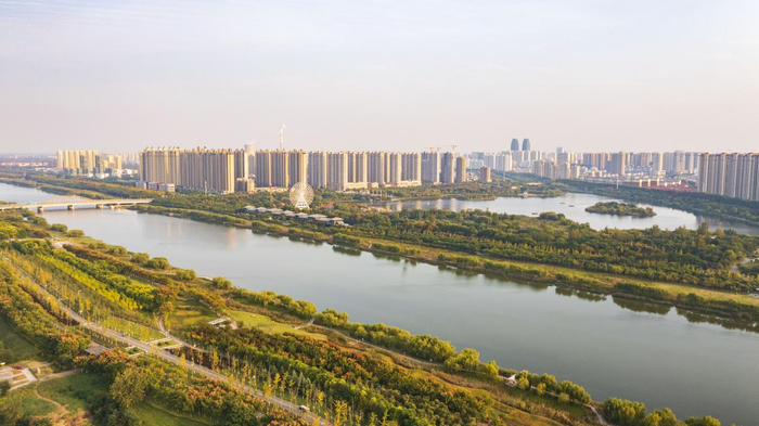 航拍宿州新汴河景区 崔吉沛/摄